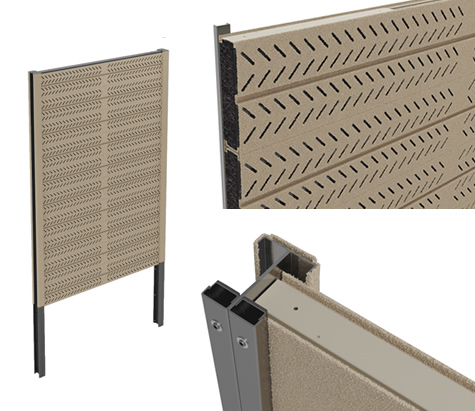 beige sound barriers