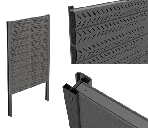dark grey noise reduction panels
